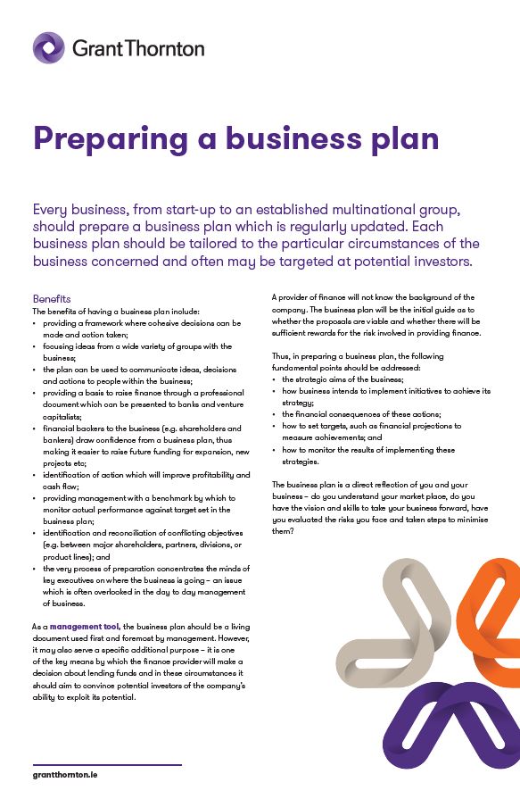 the process of preparing a business plan